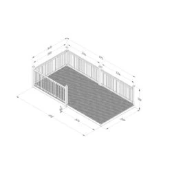 Front Page -Outdoor Garden forest garden softwood decking kit x4 balustrade l 1 31m x w 4 91m5013053192429 01t