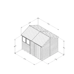 Forest Garden Timberdale 10x8 Ft Reverse Apex Tongue & Groove Wooden Shed With Floor -Outdoor Garden forest garden timberdale 10x8 ft reverse apex tongue groove wooden shed with floor5013053189078 01t bq