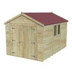 Forest Garden Timberdale 12x8 Ft Apex Tongue & Groove Solid Wood Shed With Floor (Base Included) -Outdoor Garden forest garden timberdale 12x8 ft apex tongue groove solid wood shed with floor base included 5013053189139 01c bq