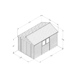 Forest Garden Timberdale 12x8 Ft Apex Tongue & Groove Solid Wood Shed With Floor (Base Included) -Outdoor Garden forest garden timberdale 12x8 ft apex tongue groove solid wood shed with floor base included 5013053189139 01t bq