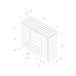 Forest Garden Tool Store Timber 6x2 Ft Log Store -Outdoor Garden forest garden tool store timber 6x2 ft log store5013053190029 01t