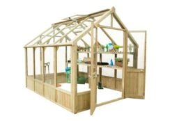 Forest Garden Vale Natural Timber 10x8 Greenhouse