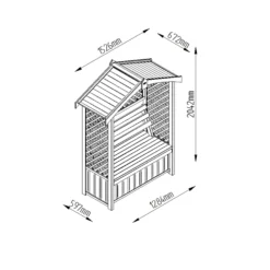 Forest Lyon Lattice Arbour, (H)2000mm (W)1560mm (D)670mm - Assembly Required 13 Forest Lyon Lattice Arbour, (H)2000mm (W)1560mm (D)670mm - Assembly Required -Outdoor Garden forest lyon lattice arbour h 2000mm w 1560mm d 670mm assembly required5013053154694 01t