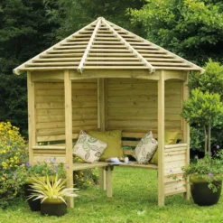 Forest Venetian Corner Arbour, (H)2500mm (W)2330mm (D)1610mm - Assembly Required -Outdoor Garden forest venetian corner arbour h 2500mm w 2330mm d 1610mm assembly required5013053139745 05i