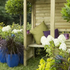 Forest Venetian Corner Arbour, (H)2500mm (W)2330mm (D)1610mm - Assembly Required -Outdoor Garden forest venetian corner arbour h 2500mm w 2330mm d 1610mm assembly required5013053139745 08i