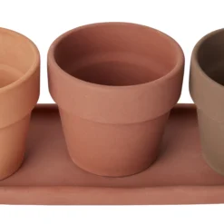 GoodHome Arara Terracotta Cement & Terracotta Round Plant Pot (Dia)10.9cm -Outdoor Garden goodhome arara terracotta cement terracotta round plant pot dia 10 9cm3663602441335 36c bq