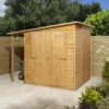 GoodHome Clapperton 8x6 Pent Dip Treated Shiplap Shed With Floor (Base Included) - Assembly Service Included -Outdoor Garden goodhome clapperton 8x6 pent dip treated shiplap shed with floor base included assembly service included5059340270203 01i