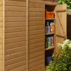 GoodHome Clapperton 8x6 Pent Dip Treated Shiplap Shed With Floor (Base Included) - Assembly Service Included -Outdoor Garden goodhome clapperton 8x6 pent dip treated shiplap shed with floor base included assembly service included5059340270203 10i