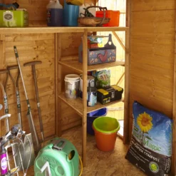 GoodHome Clapperton 8x6 Pent Dip Treated Shiplap Shed With Floor (Base Included) - Assembly Service Included -Outdoor Garden goodhome clapperton 8x6 pent dip treated shiplap shed with floor base included assembly service included5059340270203 11i