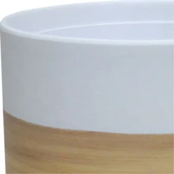 GoodHome Penan White Wood Effect Ceramic Circular Plant Pot (Dia)30cm 5 GoodHome Penan White Wood Effect Ceramic Circular Plant Pot (Dia)30cm -Outdoor Garden goodhome penan white wood effect ceramic circular plant pot dia 30cm5059340328331 36c