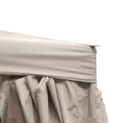 GoodHome Preston Taupe Square Gazebo, (W)3m (D)3m - Assembly Required -Outdoor Garden goodhome preston taupe square gazebo w 3m d 3m assembly required5059340125497 36c