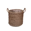GoodHome Witoto Natural Seagrass Circular Plant Pot (Dia)33cm -Outdoor Garden goodhome witoto natural seagrass circular plant pot dia 33cm5059340327396 02c
