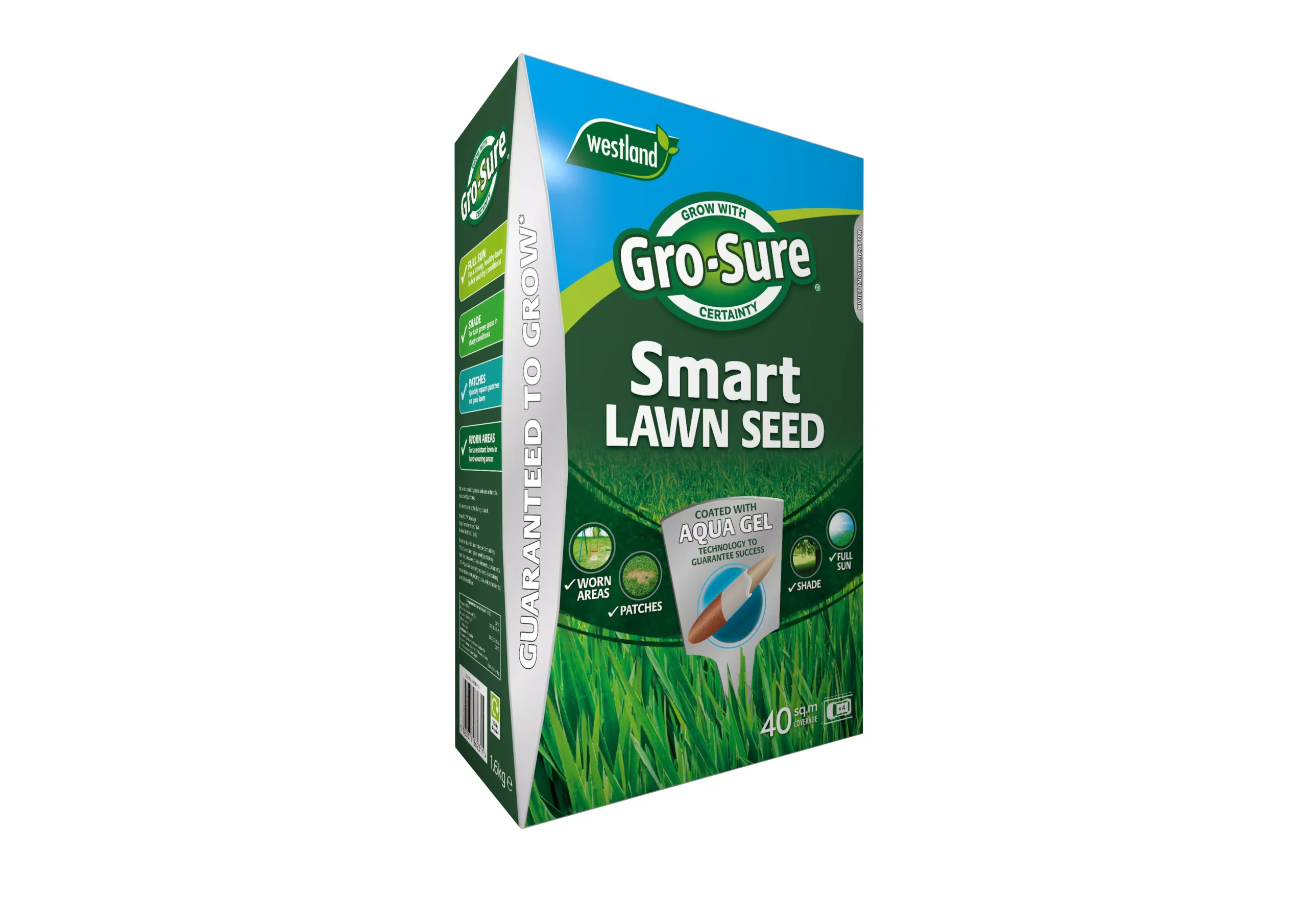 Gro Sure Smart Seed Lawn Fertiliser 40m² 1.6kg 3 Gro Sure Smart Seed Lawn Fertiliser 40m² 1.6kg