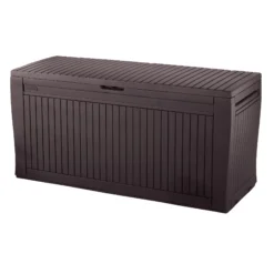 Keter Comfy Wood Effect Plastic Garden Storage Box 270L 11 Keter Comfy Wood Effect Plastic Garden Storage Box 270L -Outdoor Garden keter comfy wood effect plastic garden storage box 270l7290106930179 02bq