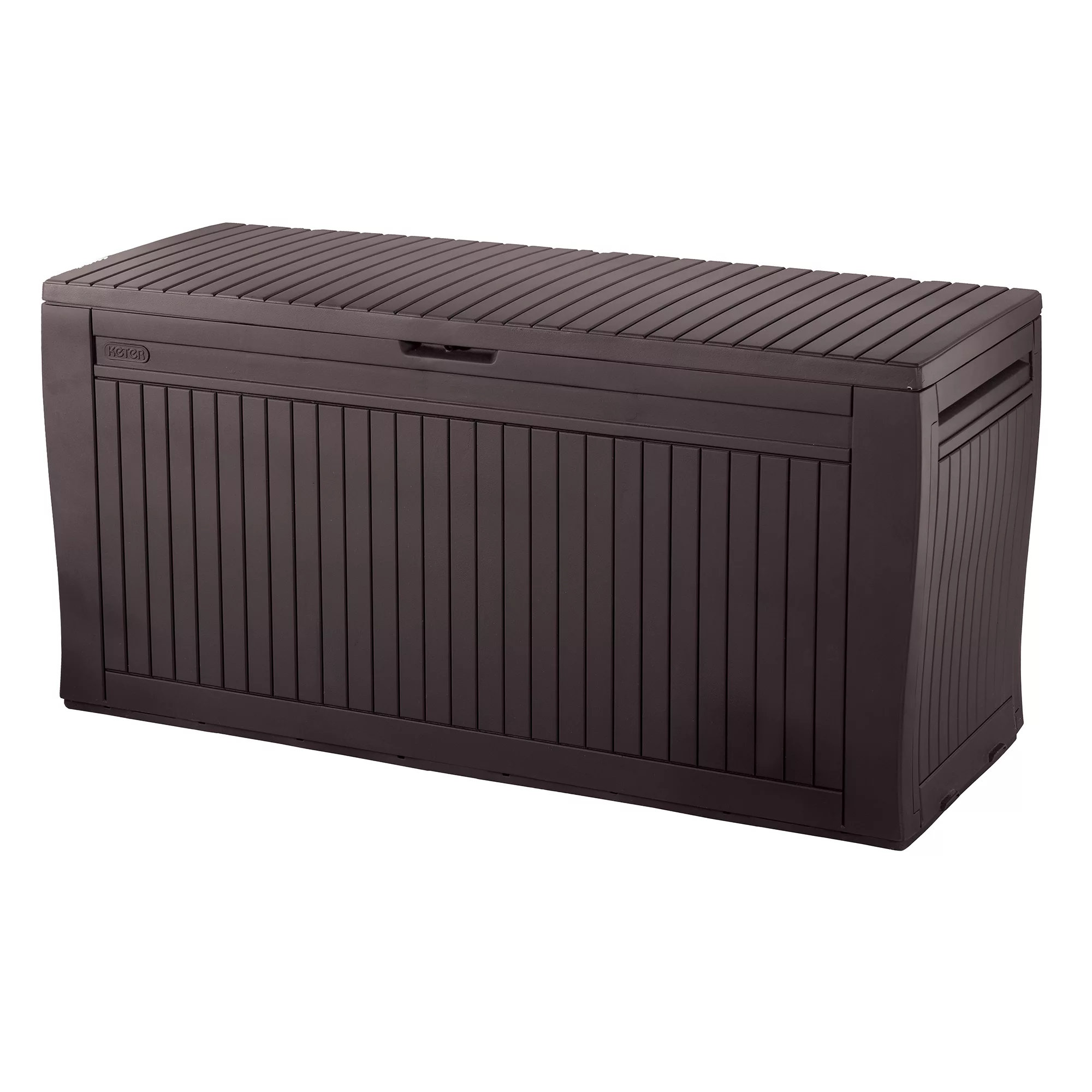 Keter Comfy Wood Effect Plastic Garden Storage Box 270L 6 Keter Comfy Wood Effect Plastic Garden Storage Box 270L - Image 4