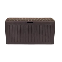 Keter Comfy Wood Effect Plastic Garden Storage Box 270L 9 Keter Comfy Wood Effect Plastic Garden Storage Box 270L -Outdoor Garden keter comfy wood effect plastic garden storage box 270l7290106930179 02c bq