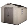 Keter Factor 8x11 Ft Apex Beige Plastic 2 Door Shed With Floor (Base Included) -Outdoor Garden keter factor 8x11 ft apex beige plastic 2 door shed with floor base included 7290103664961 01c bq