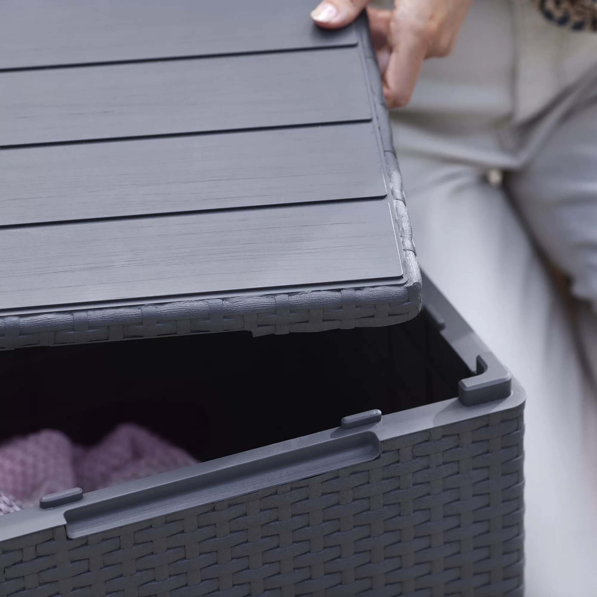 Keter Graphite 38.1L Small Plastic Storage Box & Lid 10 Keter Graphite 38.1L Small Plastic Storage Box & Lid - Image 8