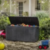 Keter Hollywood Wood Effect Plastic Garden Storage Box -Outdoor Garden keter hollywood wood effect plastic garden storage box7290103658441 02i bq