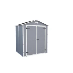 Keter Manor Apex Grey Plastic Shed With Floor (Base Included) -Outdoor Garden keter manor apex grey plastic shed with floor base included 7290103660390 02bq