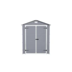 Keter Manor Apex Grey Plastic Shed With Floor (Base Included) -Outdoor Garden keter manor apex grey plastic shed with floor base included 7290103660390 03bq