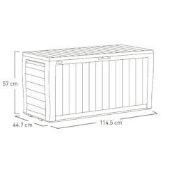 Keter Marvel Plus Grey Plastic 4x1 Garden Storage Box 270L -Outdoor Garden keter marvel plus grey plastic 4x1 garden storage box 270l7290112637802 01t