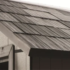 Keter Oakland Apex Grey Plastic 2 Door Shed With Floor -Outdoor Garden keter oakland apex grey plastic 2 door shed with floor7290106928435 06c bq