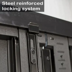 Keter Oakland Apex Grey Plastic 2 Door Shed With Floor -Outdoor Garden keter oakland apex grey plastic 2 door shed with floor7290106928435 20bq