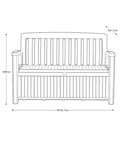 Keter Patio Wood Effect Garden Storage Bench Box - Partial Assembly Required 227L -Outdoor Garden keter patio wood effect garden storage bench box partial assembly required 227l7290112634825 01t bq