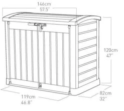 Keter Store-it-out ARC Plastic Garden Storage Box -Outdoor Garden keter store it out arc plastic garden storage box5397007165784 01t BQ