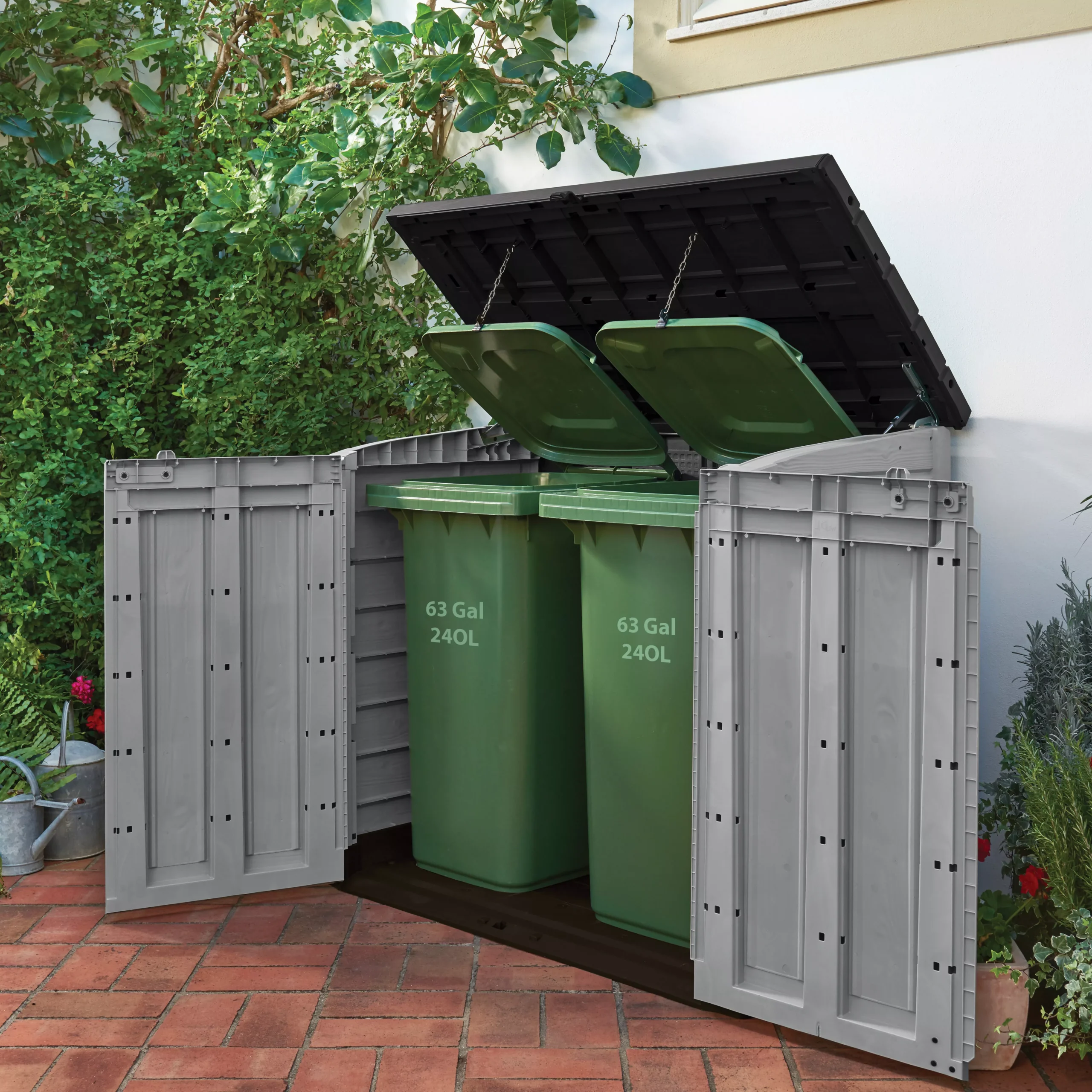 Keter Store It Out Max Wood Effect Garden Storage 1200L 4 Keter Store It Out Max Wood Effect Garden Storage 1200L - Image 2