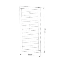 Klikstrom Tiama Pine Horizontal Slats Gate, (H)1.8m (W)0.9m -Outdoor Garden klikstrom tiama pine horizontal slats gate h 1 8m w 0 9m5059340668833 01t