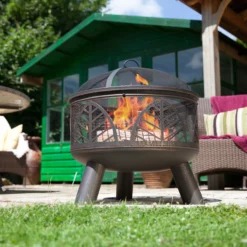 La Hacienda Alexis Steel Firepit -Outdoor Garden la hacienda alexis steel firepit5055025581688 01i bq