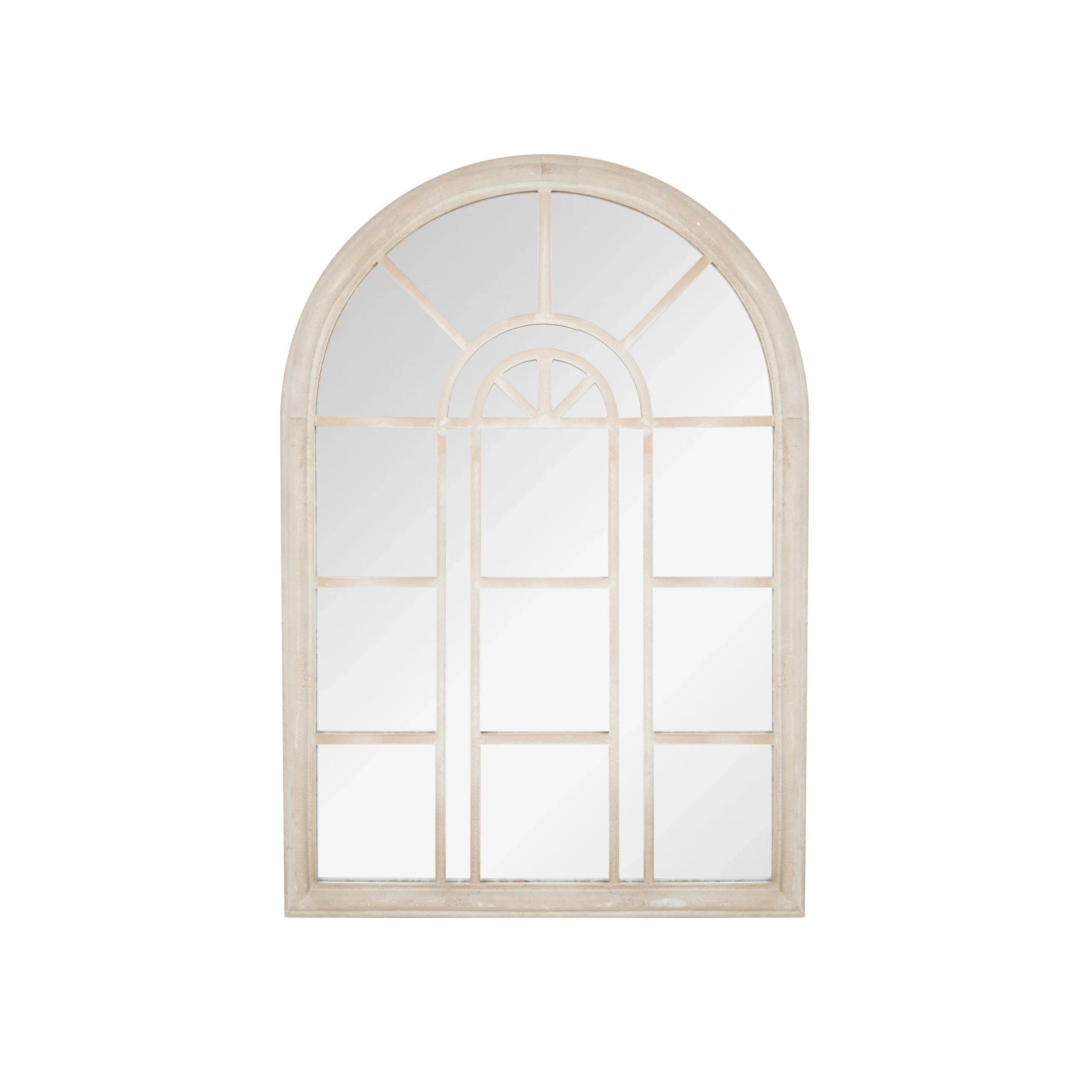 La Hacienda Aston & Wold Antique White Arch Framed Garden Mirror 970mm X 670mm 3 La Hacienda Aston & Wold Antique White Arch Framed Garden Mirror 970mm X 670mm