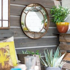 La Hacienda Aston & Wold Valencia Gold Effect Curved Framed Garden Mirror 600mm X 600mm 14 La Hacienda Aston & Wold Valencia Gold Effect Curved Framed Garden Mirror 600mm X 600mm -Outdoor Garden la hacienda aston wold valencia gold effect curved framed garden mirror 600mm x 600mm5055025559090 04i bq