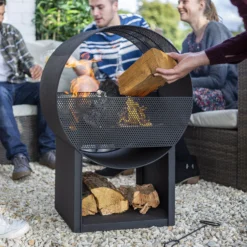 La Hacienda Camacha Steel Fireplace -Outdoor Garden la hacienda camacha steel fireplace5055025585273 02i BQ