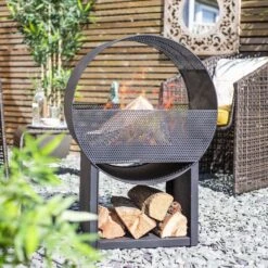 La Hacienda Camacha Steel Fireplace -Outdoor Garden la hacienda camacha steel fireplace5055025585273 03i BQ