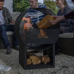 La Hacienda Camacha Steel Fireplace -Outdoor Garden la hacienda camacha steel fireplace5055025585273 04i BQ