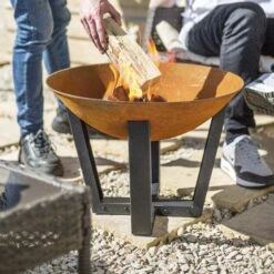 La Hacienda Icarus Cast Iron & Steel Firepit -Outdoor Garden la hacienda icarus cast iron steel firepit5055025585297 03i BQ