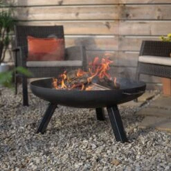 La Hacienda Industrial Steel Firepit -Outdoor Garden la hacienda industrial steel firepit5055025586065 01i bq