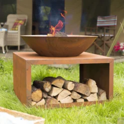 La Hacienda Moho Steel Firepit -Outdoor Garden la hacienda moho steel firepit5055025582630 03i BQ