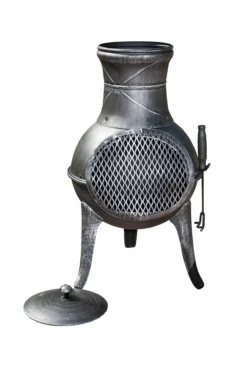 La Hacienda Panama Cast Iron & Steel Chiminea -Outdoor Garden la hacienda panama cast iron steel chiminea5055025591182 02c BQ