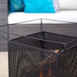 La Hacienda Quadrada Steel Firepit -Outdoor Garden la hacienda quadrada steel firepit5055025586355 02i bq