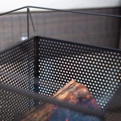 La Hacienda Quadrada Steel Firepit -Outdoor Garden la hacienda quadrada steel firepit5055025586355 03i bq