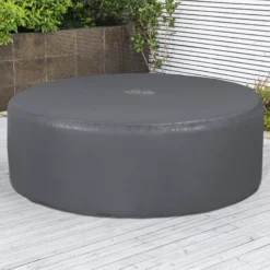 Lay-Z-Spa Grey Circular Hot Tub Cover (D) 1960mm X (H )710mm -Outdoor Garden lay z spa grey circular hot tub cover d 1960mm x h 710mm6941607321270 01i