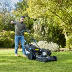 Mac Allister MLMP550SP46-M&S 140cc Petrol Rotary Lawnmower -Outdoor Garden mac allister mlmp550sp46 m s 140cc petrol rotary lawnmower5059340124506 01i