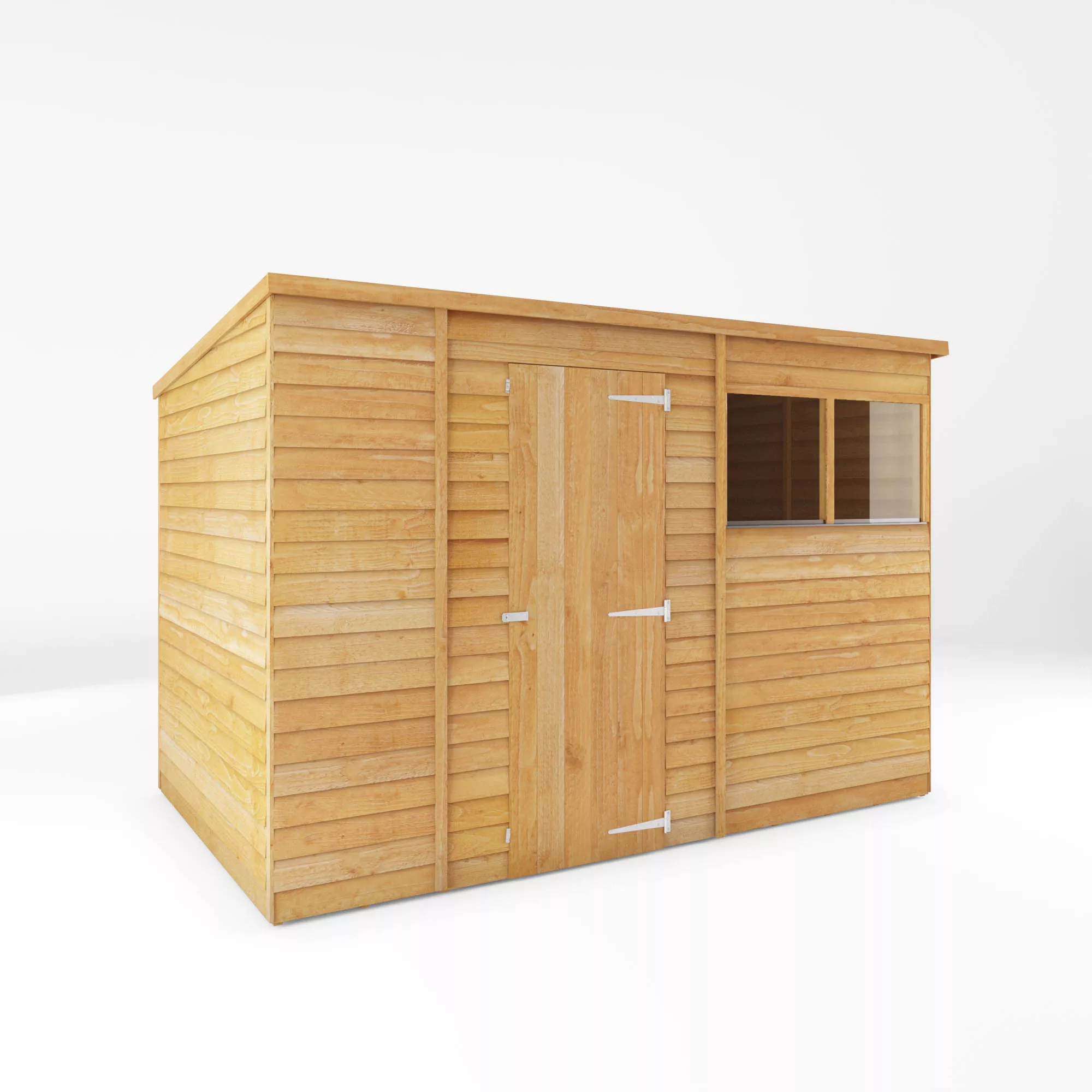 Mercia 10x6 Ft Pent Overlap Wooden 2 Windows Shed With Floor 3 Mercia 10x6 Ft Pent Overlap Wooden 2 Windows Shed With Floor - Image 2