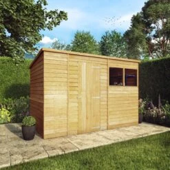Mercia 10x6 Ft Pent Overlap Wooden 2 Windows Shed With Floor 16 Mercia 10x6 Ft Pent Overlap Wooden 2 Windows Shed With Floor -Outdoor Garden mercia 10x6 ft pent overlap wooden 2 windows shed with floor5029442075167 01i