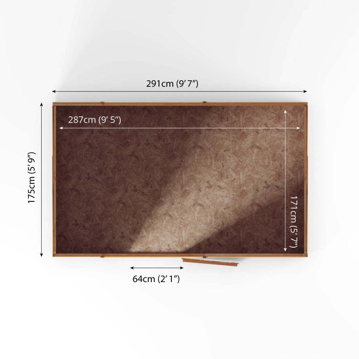 Mercia 10x6 Ft Pent Overlap Wooden 2 Windows Shed With Floor 10 Mercia 10x6 Ft Pent Overlap Wooden 2 Windows Shed With Floor - Image 9