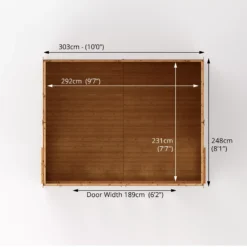 Mercia 10x8 Reverse Apex Tongue & Groove Summer House With Bi-fold Door -Outdoor Garden mercia 10x8 reverse apex tongue groove summer house with bi fold door5029442089737 02t bq